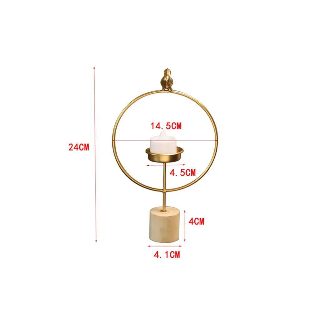 Классическое железо искусство геометрический Подсвечник металл птица настенный подсвечник диаметр 14,5/20 см для дома Свадебные украшения