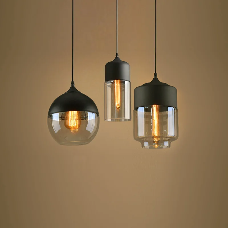 Nordic Modern LED Pendant Lights For Dining Room Kitchen Restaurant Decor Bedside Chandelier Bar Hanging Lamp Glass Lampshade | Лампы и