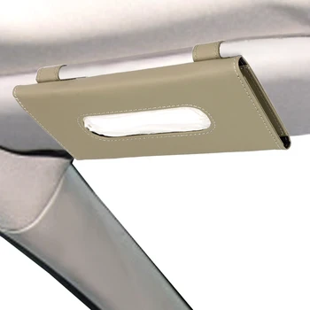 

LEEPEE Seat Back Armrest Sun Visor Napkin Holder Universal Car Styling Car Tissue Box PU Leather Interior Accessories