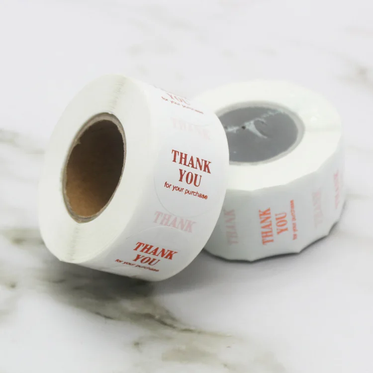 Новинка красная бронзовая наклейка спасибо за покупку этикетка 500 шт. для