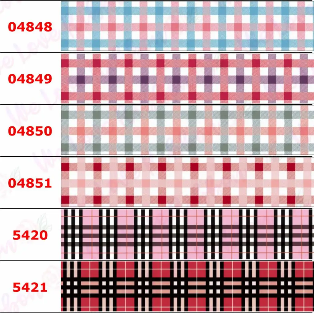 16mm-75mm Geometric Check Series Printed Grosgrain/Elastic Ribbon Cartoon Colorful DIY Hair Bowknots Lt.Blue 50yards/roll