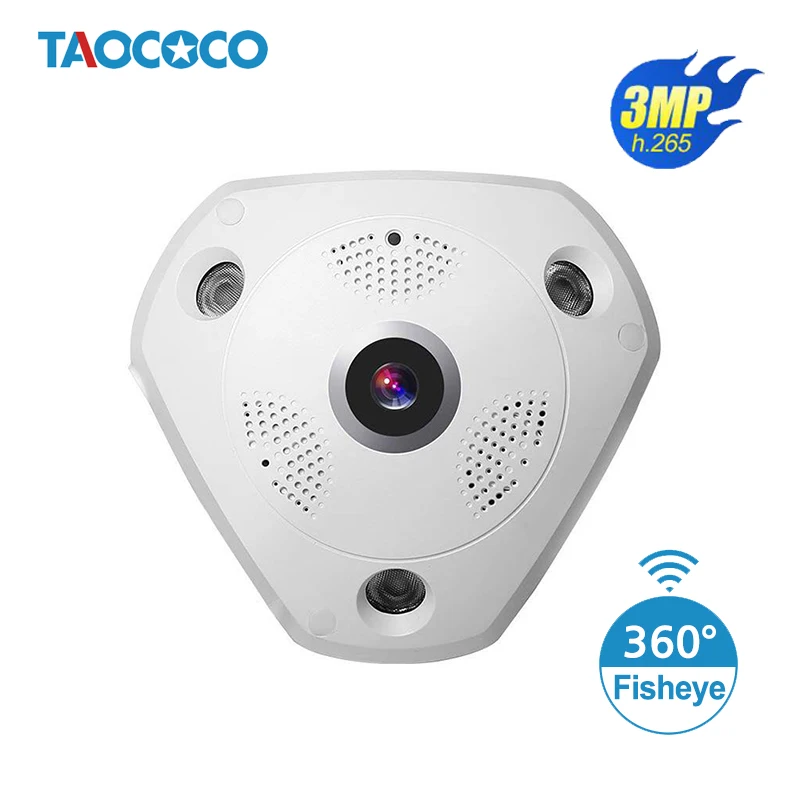3.0MP HD WIFI IP 1536P камера 360 рыбий глаз панорамная WiFi наблюдения инфракрасная Домашняя