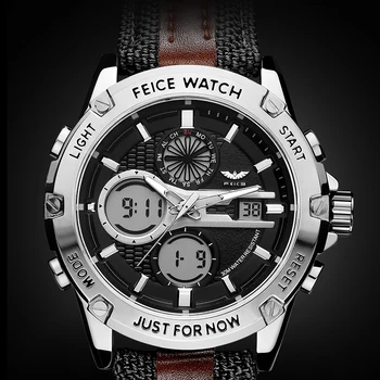 

FEICE FK035 Men's Quartz Watch Multifunctional LED Casual Sport Watch Man Clock Fashion Chronograph Wristwatch часы мужские