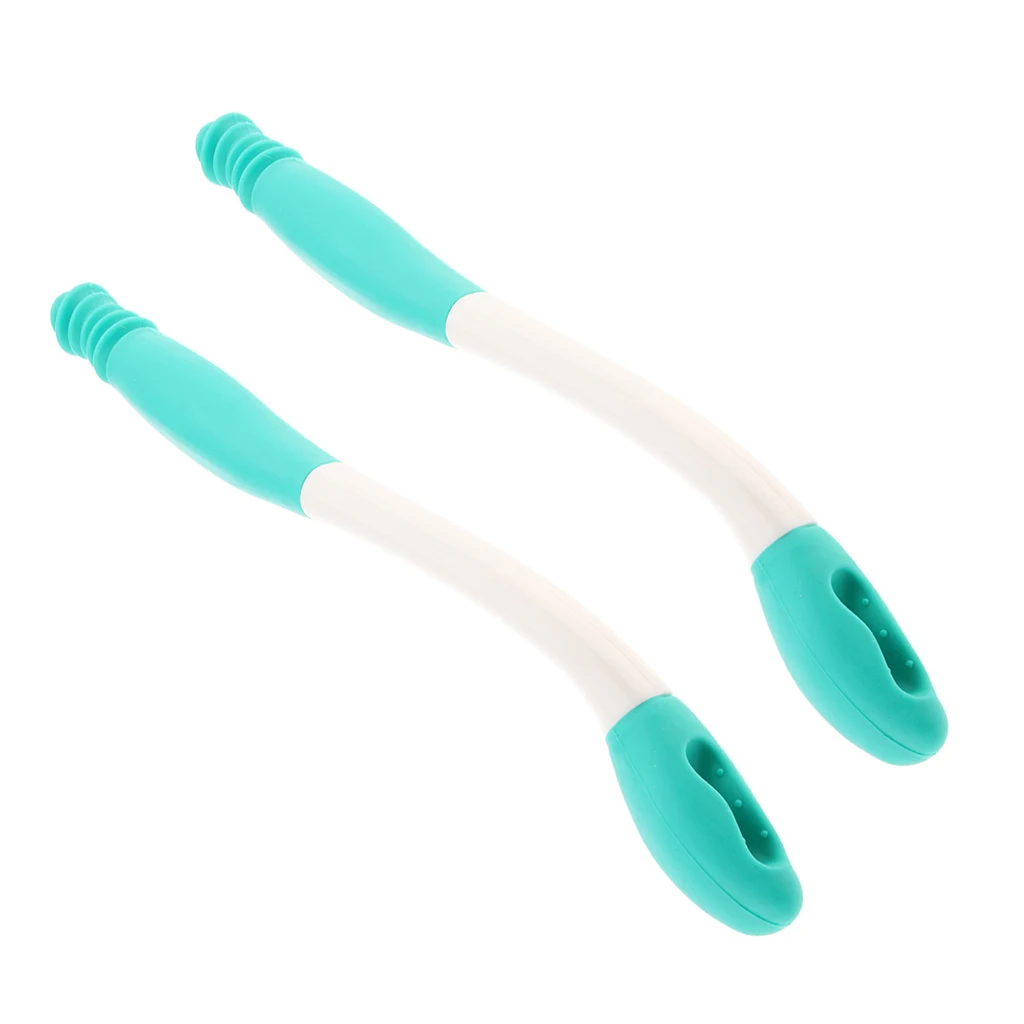 2pcs Anti-Slip Long Handle Reach Elderly Wiper Disabled & Handicapped Toilet Paper Wiping Aid Self Wipe Tool Patient Helper