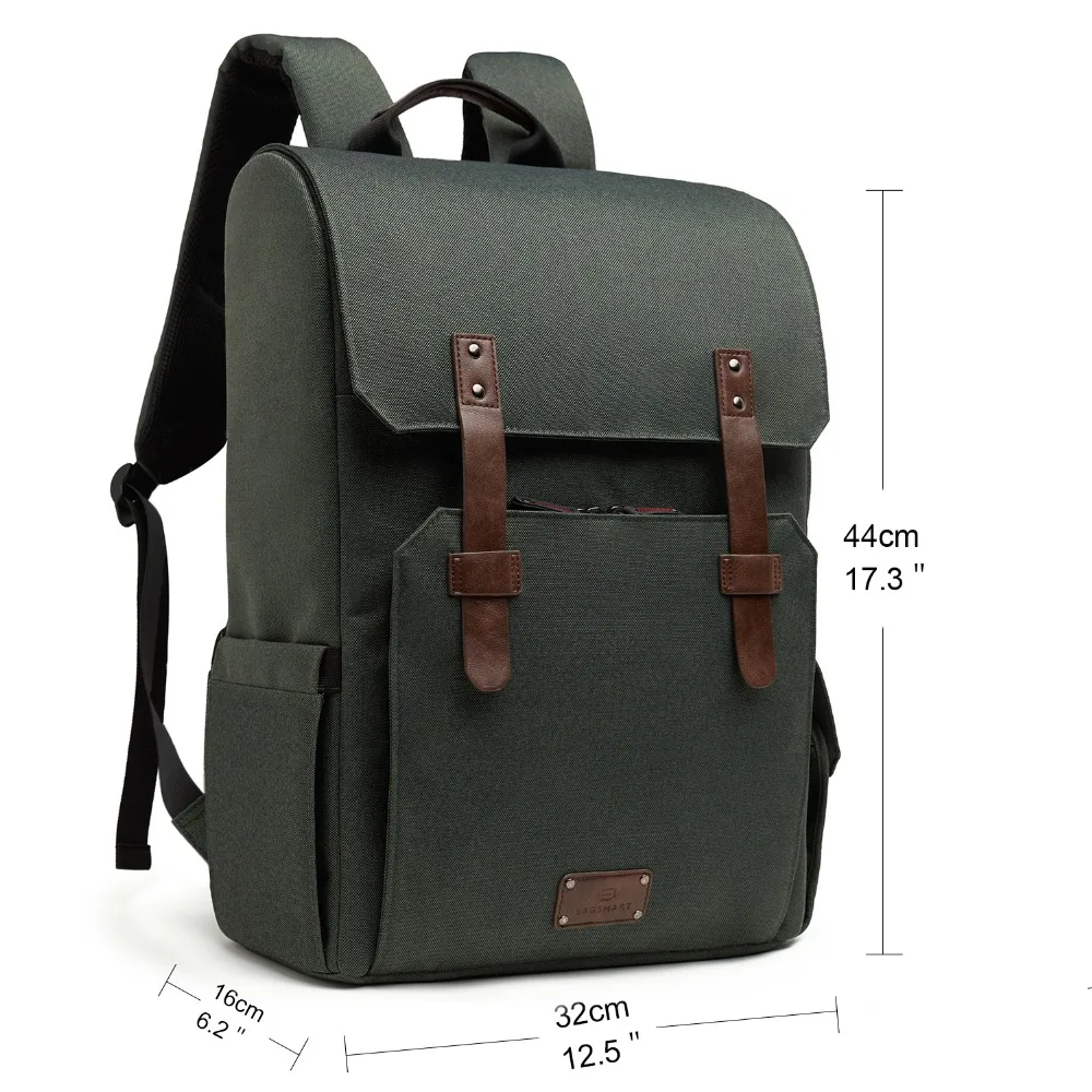 BAGSMART 15,6 ''школьная сумка для ноутбука Водонепроницаемый рюкзак для камеры SLR/DSLR камера s с дождевиком