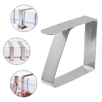 

12PCS Stainless Steel Tablecloth Clamps Wedding Promenade Table Cover Holder Clip Promenade/Round Board Stable Clips