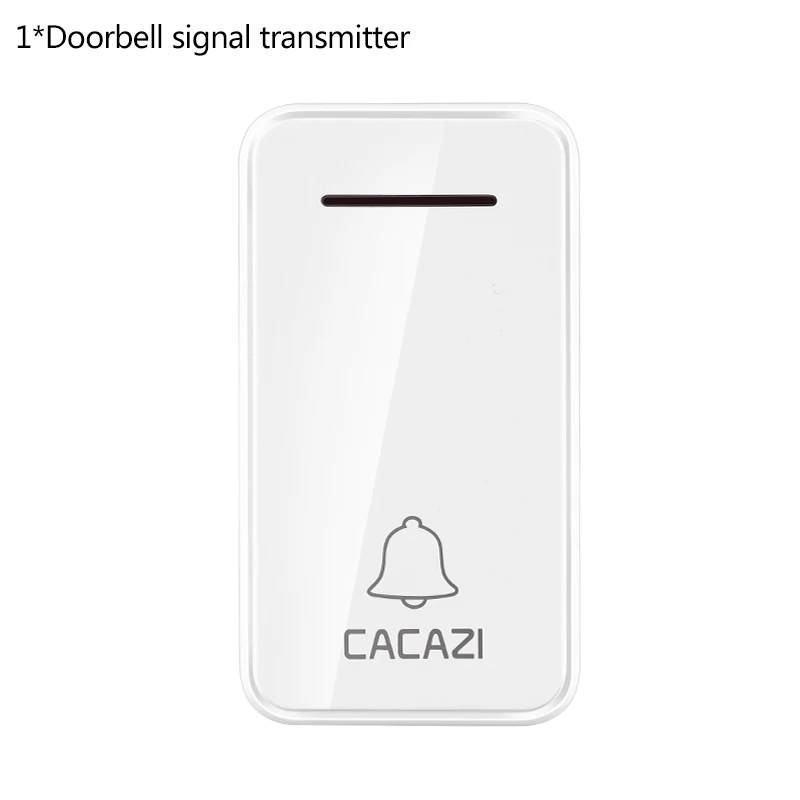 white-Signal Автономный водонепроницаемый беспроводной дверной звонок без светодиодный фонарь на батарейках 200 м Домашний Беспроводной звонок ЕС вилка 1 2 кнопки 1/2 приемник - Цвет: white-Signal