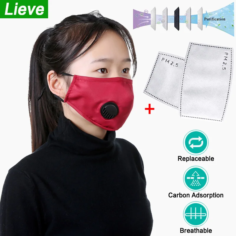 

Anti Pollution PM2.5 Mouth Mask Dust Respirator Washable Reusable Masks Cotton Unisex Mouth Muffle For Virus /Allergy/Asthma