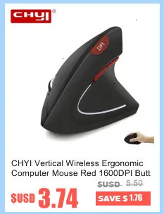 CHYI Вертикальная Беспроводная Usb компьютерная мышь 2,4 ГГц эргономичная перезаряжаемая оптическая PC Mause 5 кнопок 3d игровая мышь для Mac ноутбука