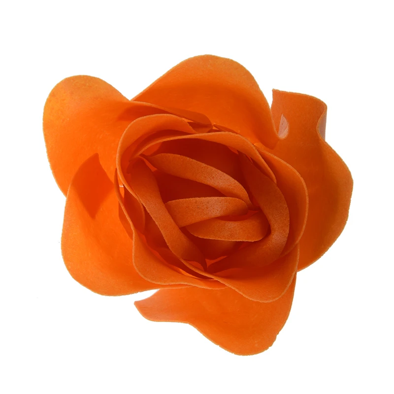 6 шт. цветок розы Ароматические лепестки мыла для ванны оранжевый w коробка в форме сердца