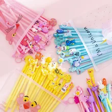 INS Girl – ensemble de stylos rouges à encre Gel, 20 pièces, avec filet en forme de cœur, pour la créativité des étudiants