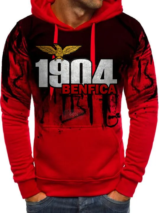 Размер S 5XL мужская с принтом Новое поступление мужская одежда модные толстовки BENFICA 1904 с принтом повседневный уличный стиль