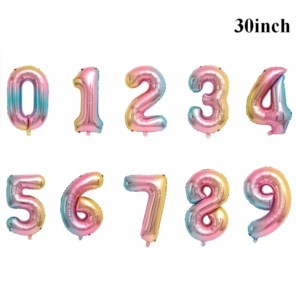 16 30 40 дюймов фольгированные шары на день рождения Воздушные гелиевые цифры воздушные шары цифры с днем рождения украшения детский душ Balon Globos