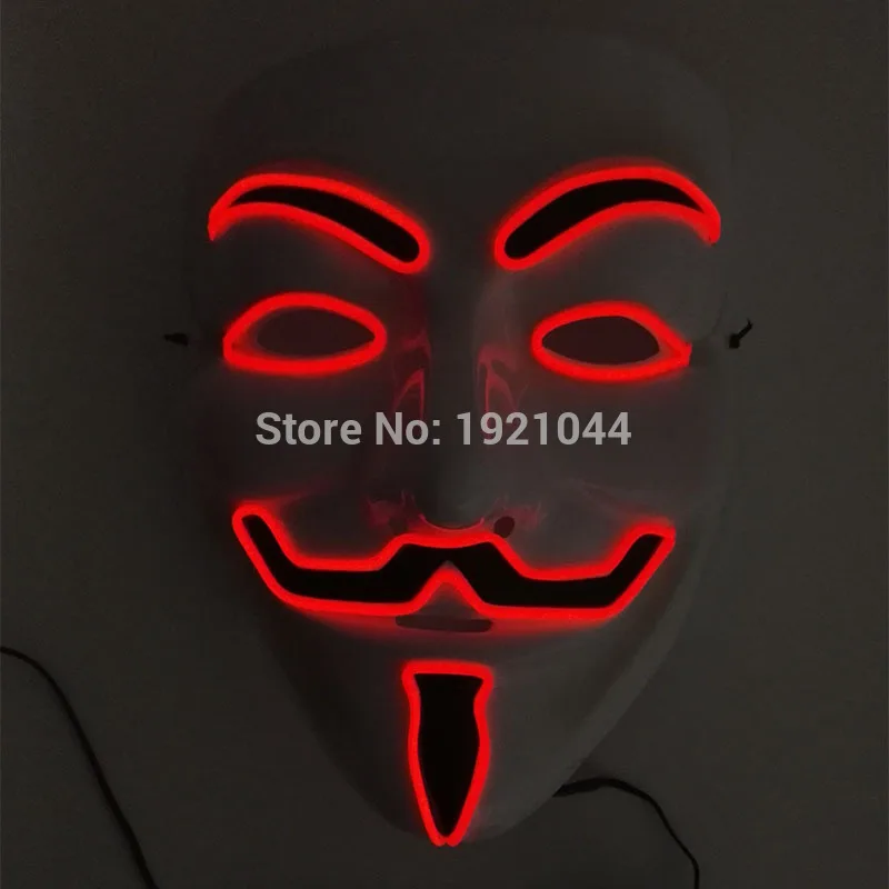 Style 38 Хит, модная мигающая светодиодный светящаяся маска, флуоресцентные, неоновые, вечерние, светодиодный, для фестиваля, Хэллоуина, страшные, вечерние, Прямая поставка, 1 шт - Цвет: Style 38