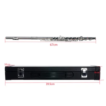 

Western Concert Flute Stainless Steel 16 Holes C Key Musical Instruments