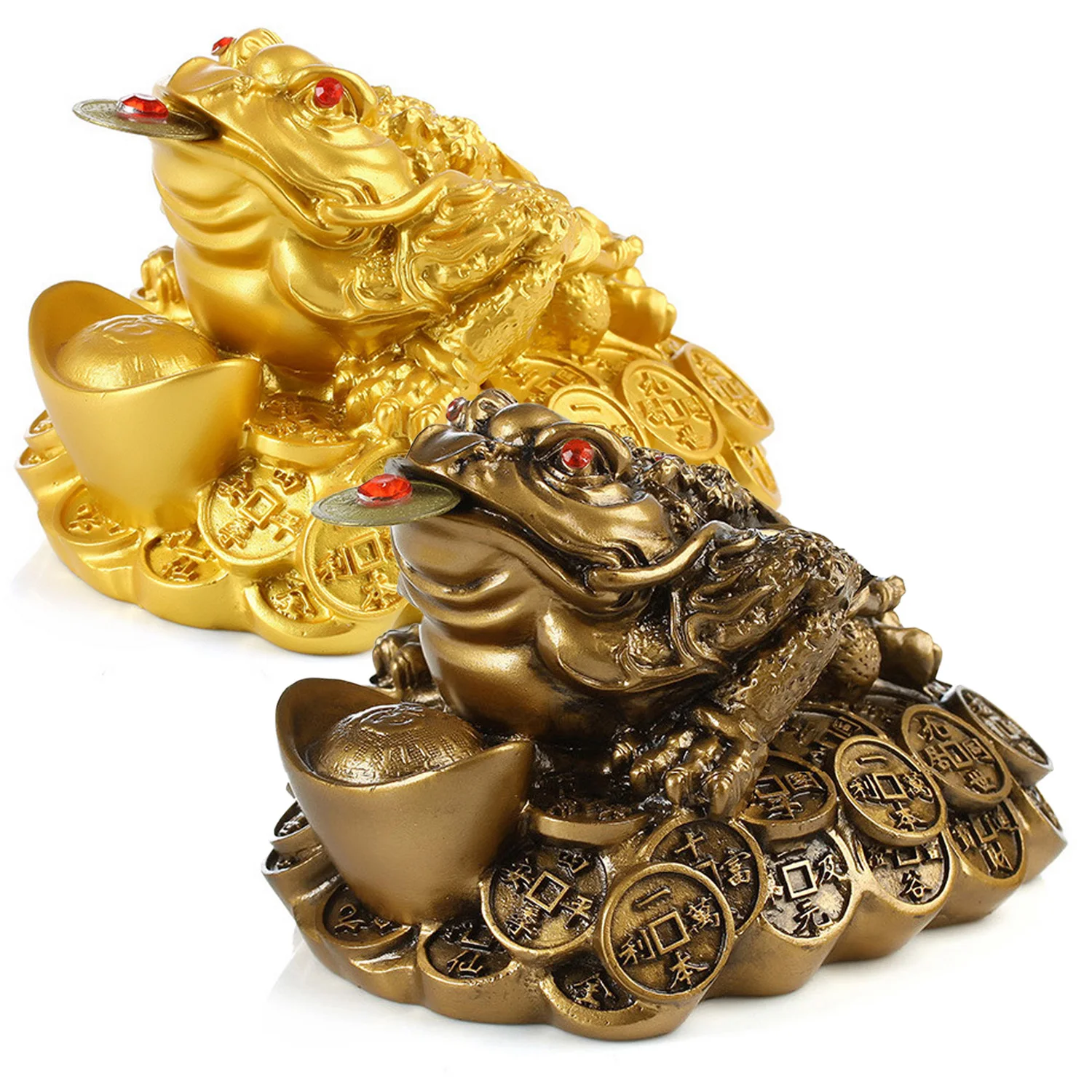 1pc chinês mini fortuna sorte moeda sapo feng shui dinheiro sapo fortuna riqueza para decoração de escritório ornamentos mesa presente sorte