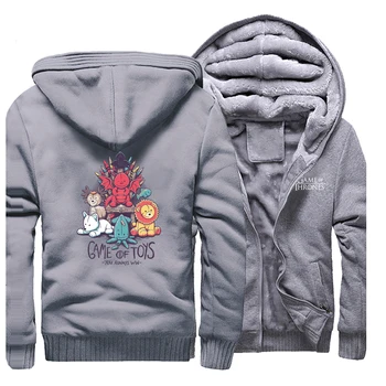 

Funny Desgin Game Of Thrones Sweatshirt Hoodies Cute Game Of Toys Warm Jacket Coat Fashion Casual Thick Fleece Warm Streetwear