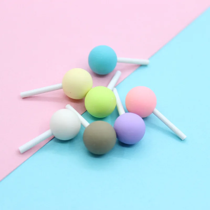 10 шт. искусственные продукты глина фимо изделия из кабошона миниатюрный круглый леденец DIY украшения для семейного альбома телефон деко части