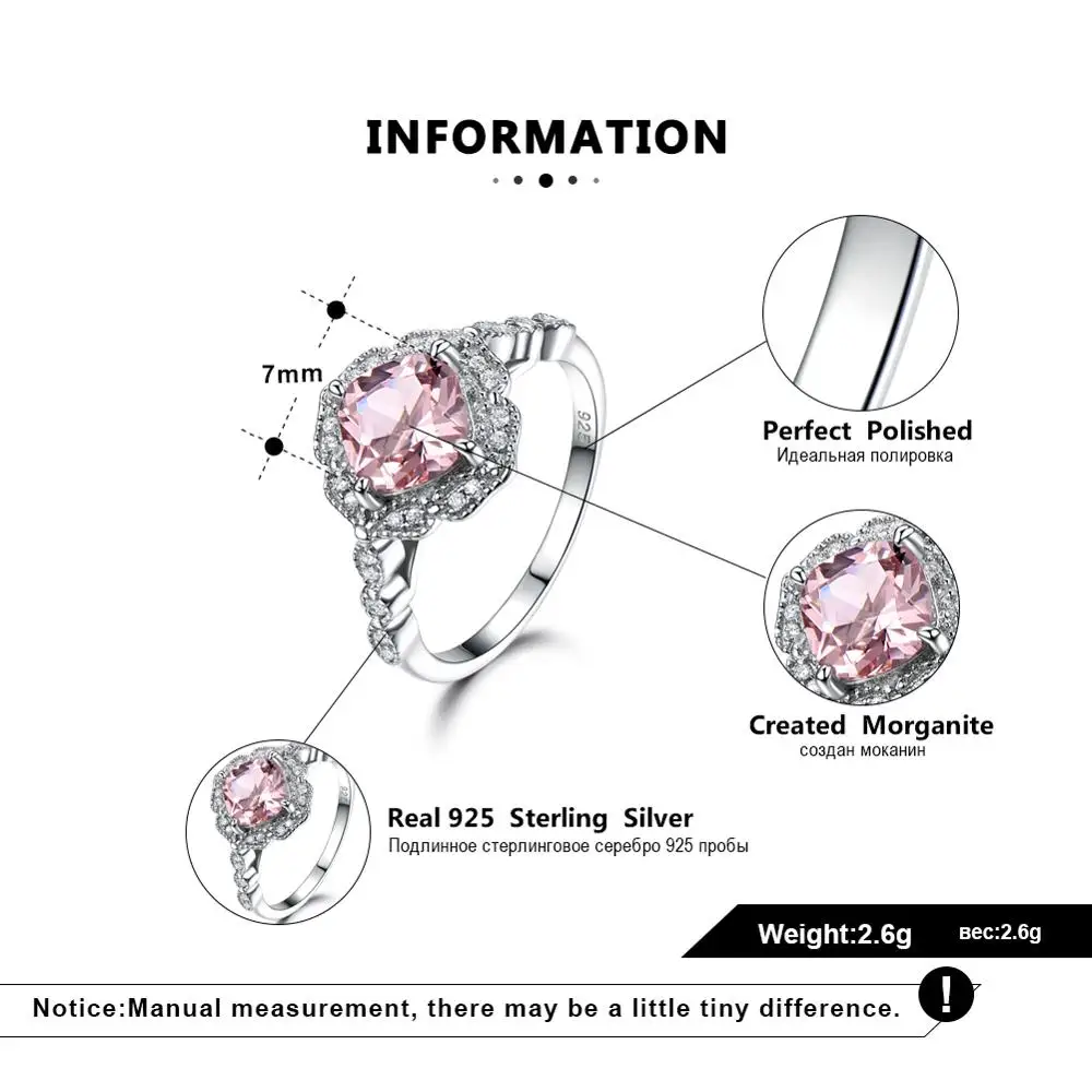 ORSA JEWELS новейшие Аутентичные стерлингового серебра 925 обручальные или свадебные кольца с розовым морганитом кольцо на головщину ювелирные изделия VSR14