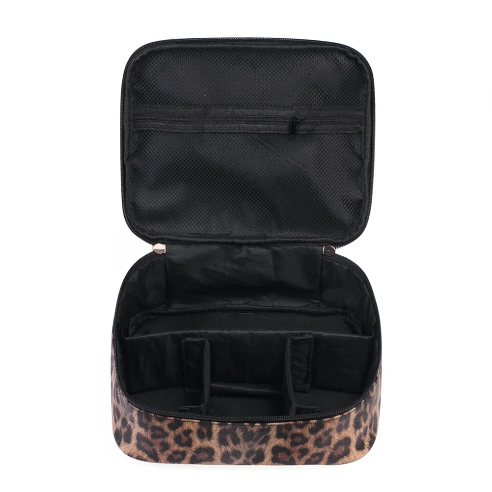 Модная косметичка для путешествий с леопардовым принтом косметики из