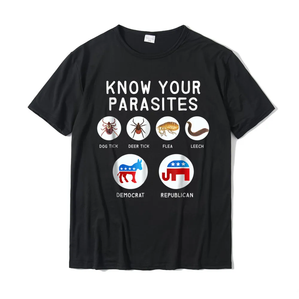 Tops T Shirt Casual April FOOL DAY 2021 Fashion Customized Short Sleeve Pure Cotton O-Neck Boy T Shirt Customized T-shirts Libertarian T Shirt - Know Your Parasites__19623 black