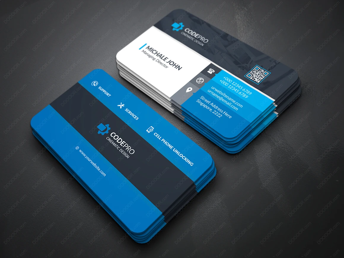 100PCS cheap customized full-color double-sided printing business card 300GMG paper