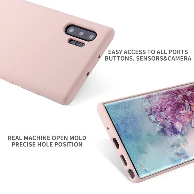 Note10 жидкий силиконовый чехол для samsung Galaxy Note 10 Plus задняя крышка мягкий чехол для телефона чехол для samsung S10 Plus S10e 10 Plus