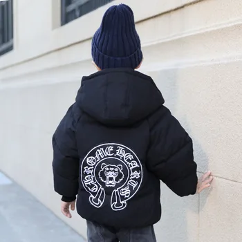 

2019 Children's Hooded Bread down Jacket Winter boys'Cotton-padded kids clothes Outerwears Fashion Parkas 4-13years 328