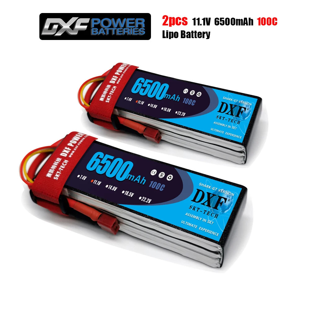 2020 DXF Lipo Battery 3S 11.1V 6500mah 100C Max 200C Toys &amp Hobbies For Helicopters RC Models Li-polymer | Игрушки и хобби