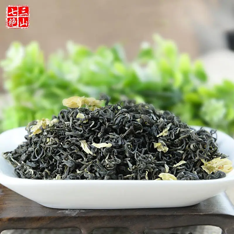 Зеленый чай Ранняя весна свежий чай Huangshan цветок жасмина чай Maofeng зеленый органический аромат для похудения чай Жасмин Maofeng
