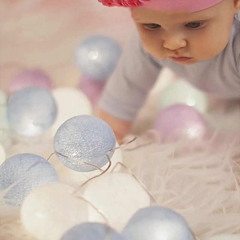 LED Garland Light String Cotton Balls Fairy lights Novelty Lamp For Hanukkah Salon Patio Holiday Wedding Chirstmas Shopping Mall LED Garland Light String Cotton Balls Fairy lights Novelty Lamp For Hanukkah Salon Patio Holiday Wedding Chirstmas Shopping Mall