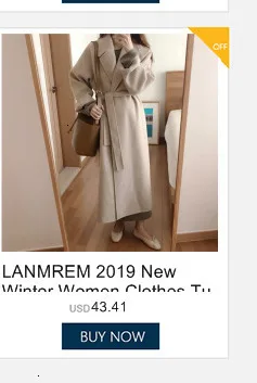 LANMREM Европейская куртка высокого качества Осенняя Женская Длинная свободная черная ветровка большого размера Длинный плащ WTH1201