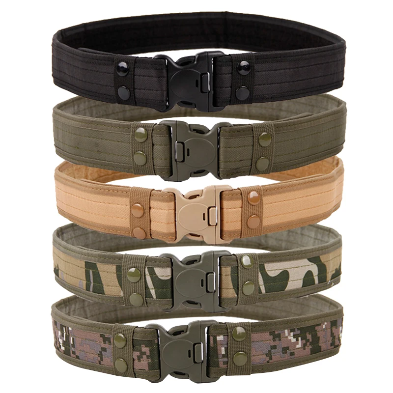 

Military Equipment Army Belt Camping Men's Heavy Duty Soldier Combat Tactical Belts Sturdy Waistband Camping Outdoor Women Belt
