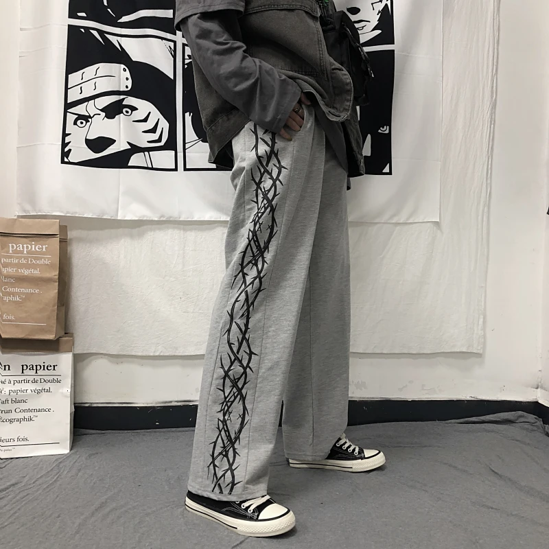 Осень новая Корейская версия Harajuku ретро дикие свободные прямые широкие Молодежные уличные девять очков мужские повседневные брюки