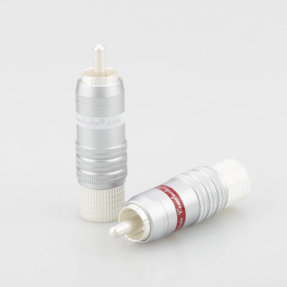 

4PCS CMC 8236-WU-AG Silver plated RCA connector RCA plug RCA Male Interconnect Cable Plug Hifi RCA Jack Scre