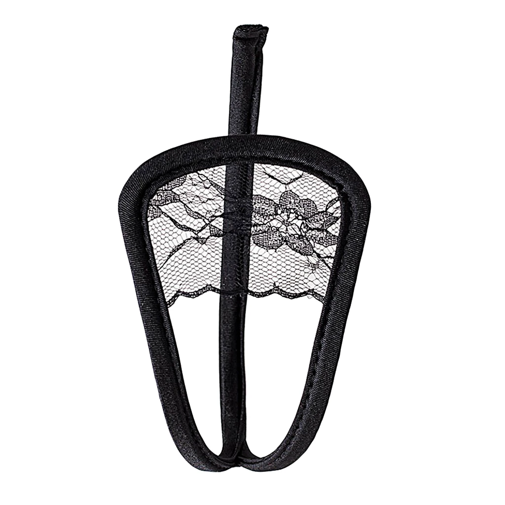 Sexy Sheer Floral Lace C String Thong Invisible Underwear Panties for Men