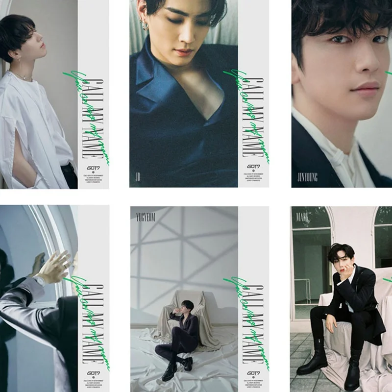 16 шт./компл. Kpop GOT7 альбом мое имя фото версия для студенческого билета автобус ПВХ Кристалл карты наклейки