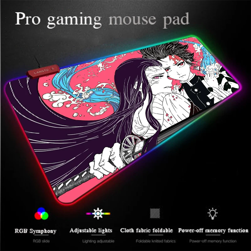 Yuzuoan XL удобные Gamer Мышь Pad usb-камера с флеш-картой памяти линейный светодиодный 7-Цвет освещения с подсветкой бунтарский за большой Скорость RGB игровая Мышь Pad