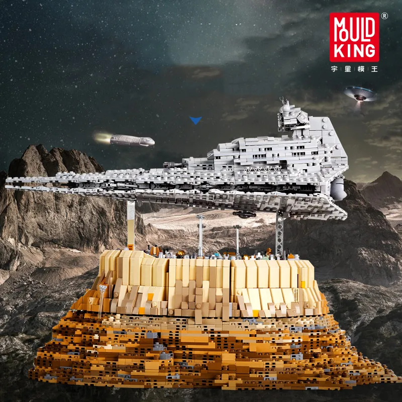 MOULD KING 21007 Destroyer Cruise Star Ship Empire Jedha City Building  Block UCS