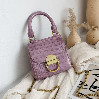 

Fashion Crocodile Pattern Crossbody Bags For Women 2020 New Wild Lock Chain Small PU Leather Shoulder Bag Female Travel Handbags