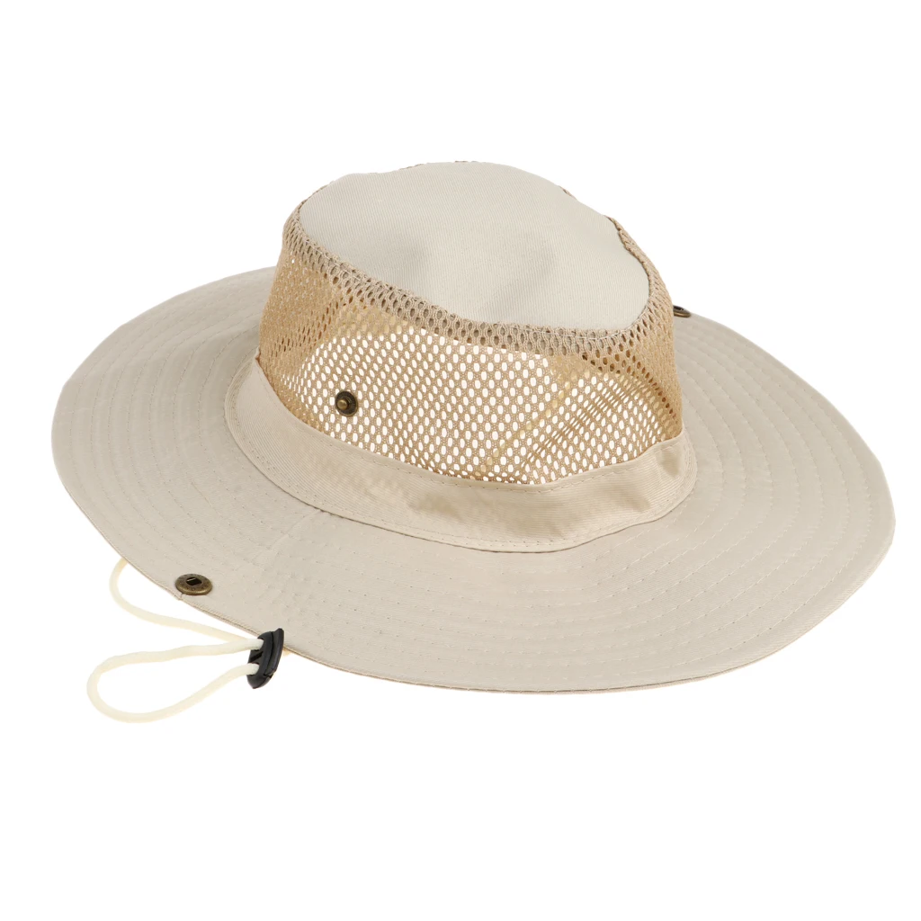 Outdoor Sun Protection Wide Brim Bucket Hat Breathable Boonie Cap for Fishing Boating Hunting Hiking Camping