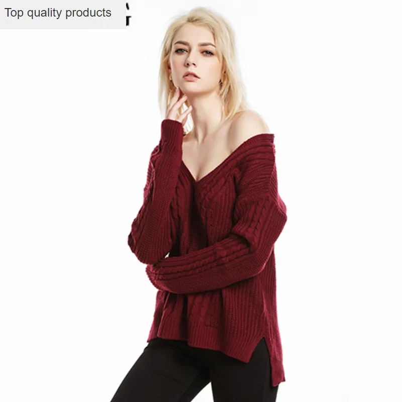 Зимний вязаный женский свитер 2020 осенний Черный пуловер свитера сексуальный