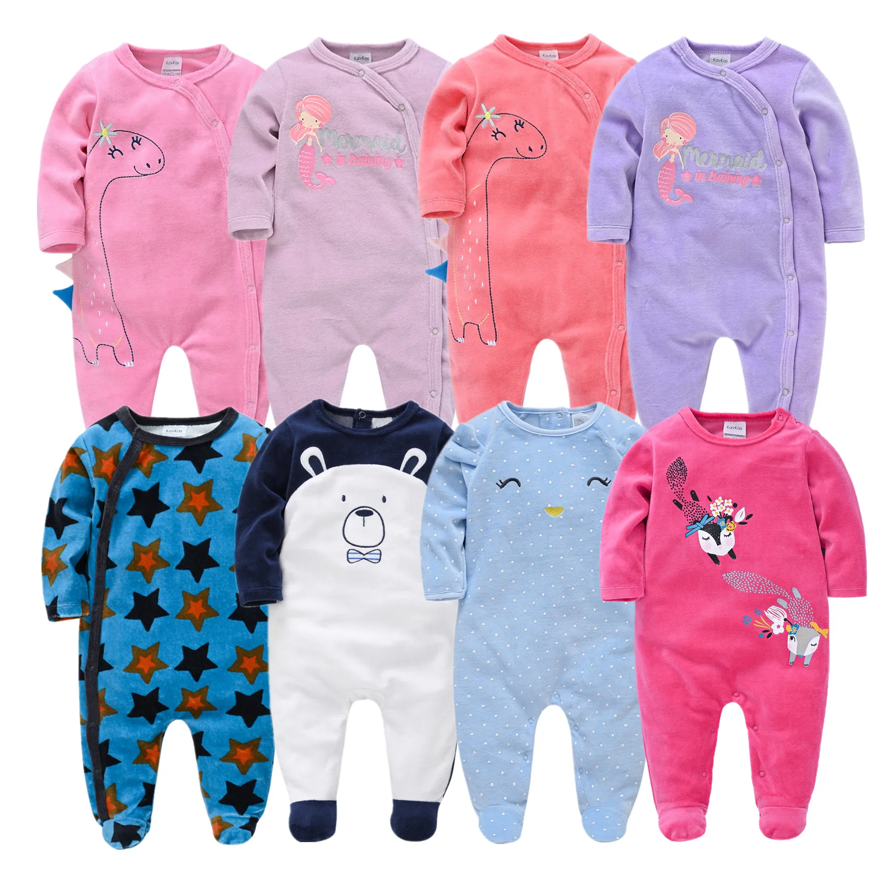 

Newborn Baby Girls Rompers Pjiamas Infant Onesies Velvet Roupas Bebe De Warm Jumpsuit Baby Boys Overalls Toddler Girls Clothing