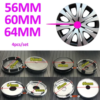 

Car Styling 4PCS Car Logo Emblem 56mm 60mm 64mm ABS/PVC Auto Wheel Center Caps for Bmw Vw Volvo Toyota Mazda Honda Kla