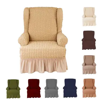 

Single Sofa Cover Elastic Skirt Stretch Armchair Full Cover Sofa Chair Dust Cover For Home Living Room Slipcover Armchairs Couch