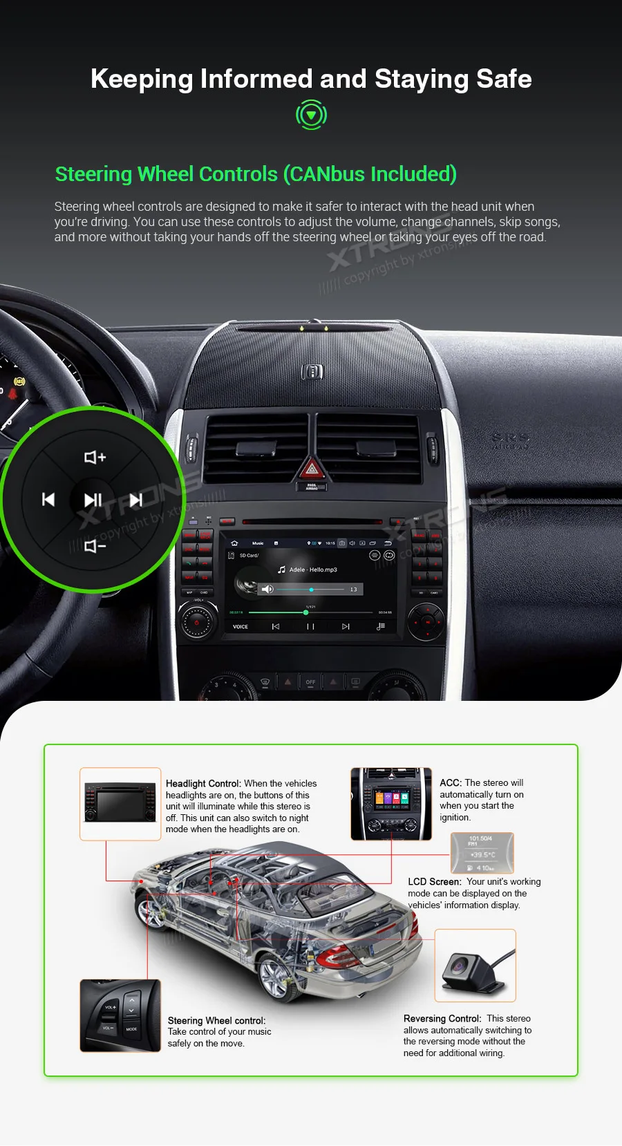 XTRONS 4 Гб ОЗУ Android 9,0 автомобильный dvd-плеер gps для Mercedes Benz W245 W169 Viano Vito W639 Sprinter W906 2006-2008 2009 2010 2011