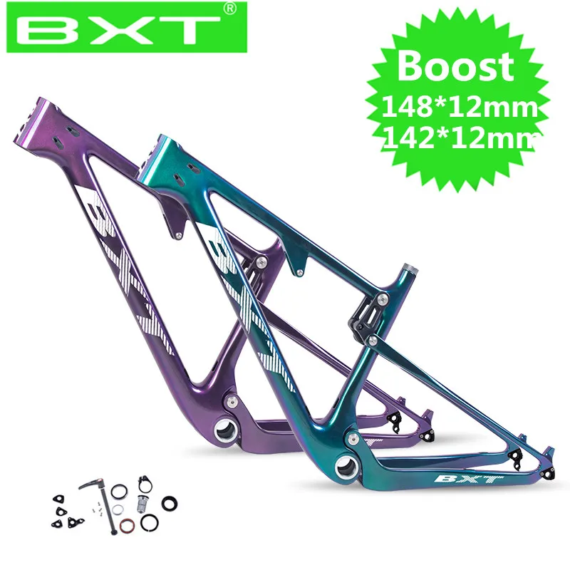 Рама для велосипеда карбоновая задняя подвеска рама горного 29er MTB через ось 12 мм