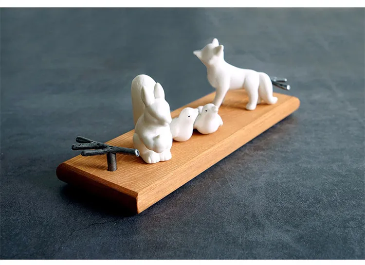 Vintage Style Wood Cake Plates Creative Antlers Handle Desserts/Fruits Plate Eco Natural Wood Storage Trays Dinner Tableware