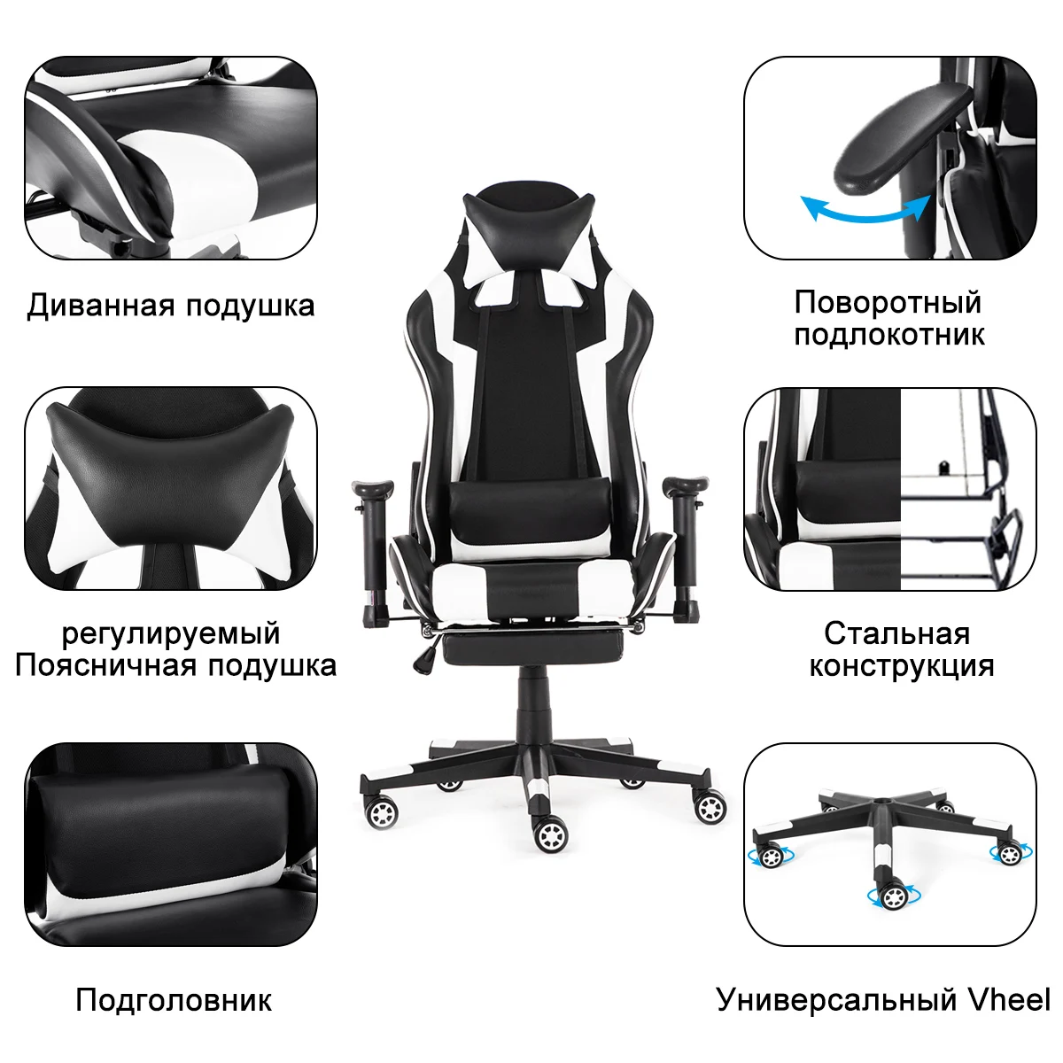 WCG 180° Lying Footrest Boss Office Chair Gaming Chair Leather Ergonomic Computer Internet Cafe Chair Reclining Lounge Chair WCG 180° Lying Footrest Boss Office Chair Gaming Chair Leather Ergonomic Computer Internet Cafe Chair Reclining Lounge Chair