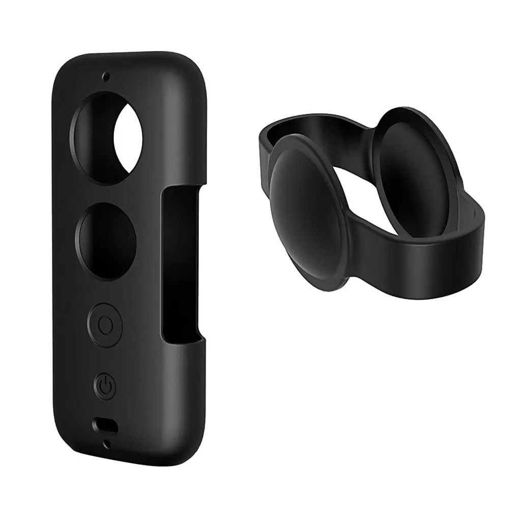 Черный цвет Силиконовый защитный чехол для Sunnylife Insta360 One X пылезащитный противоударный защитный чехол - Цвет: Черный цвет